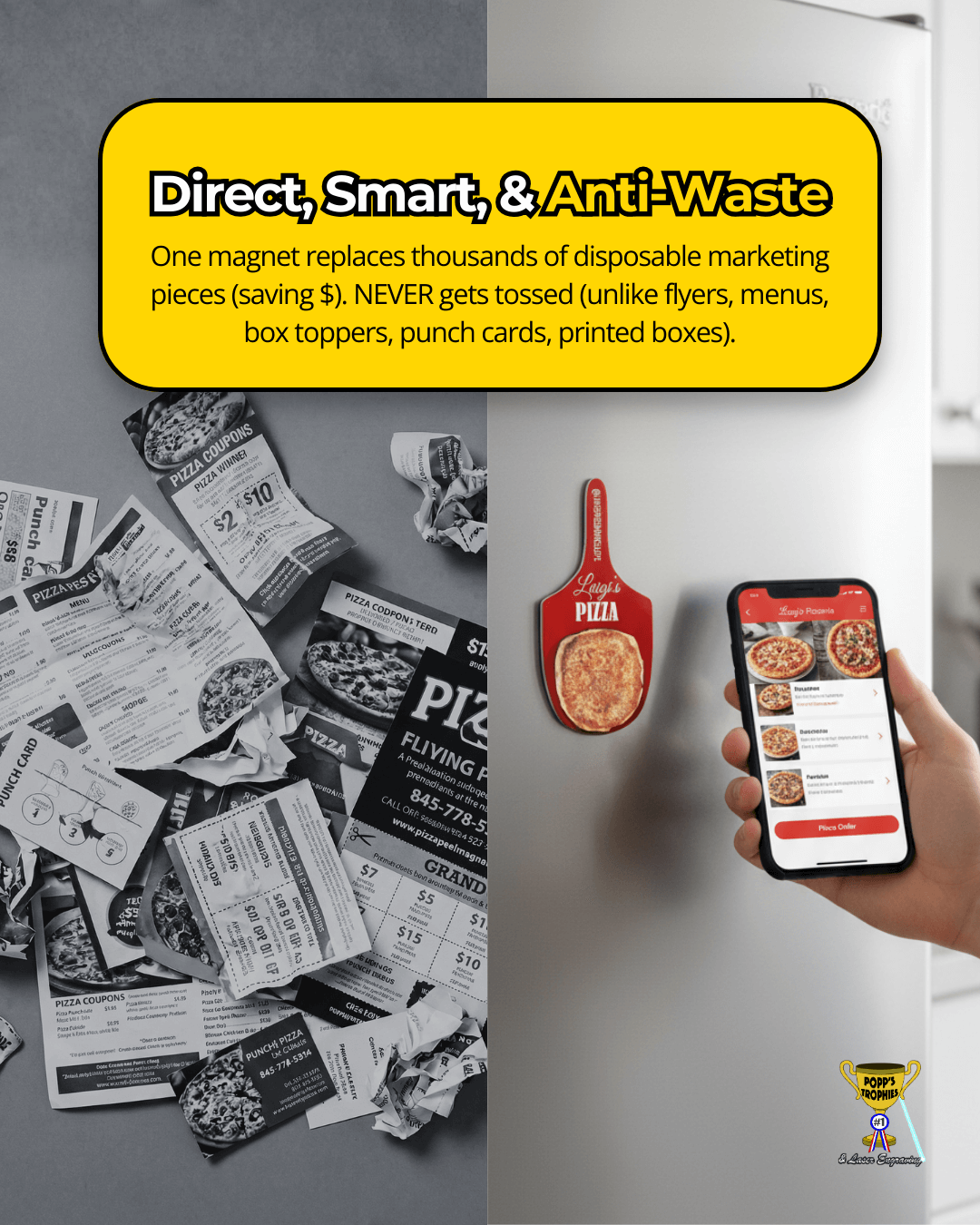 Popp's Pizza Peel™ Smart Magnets (NFC Enabled)