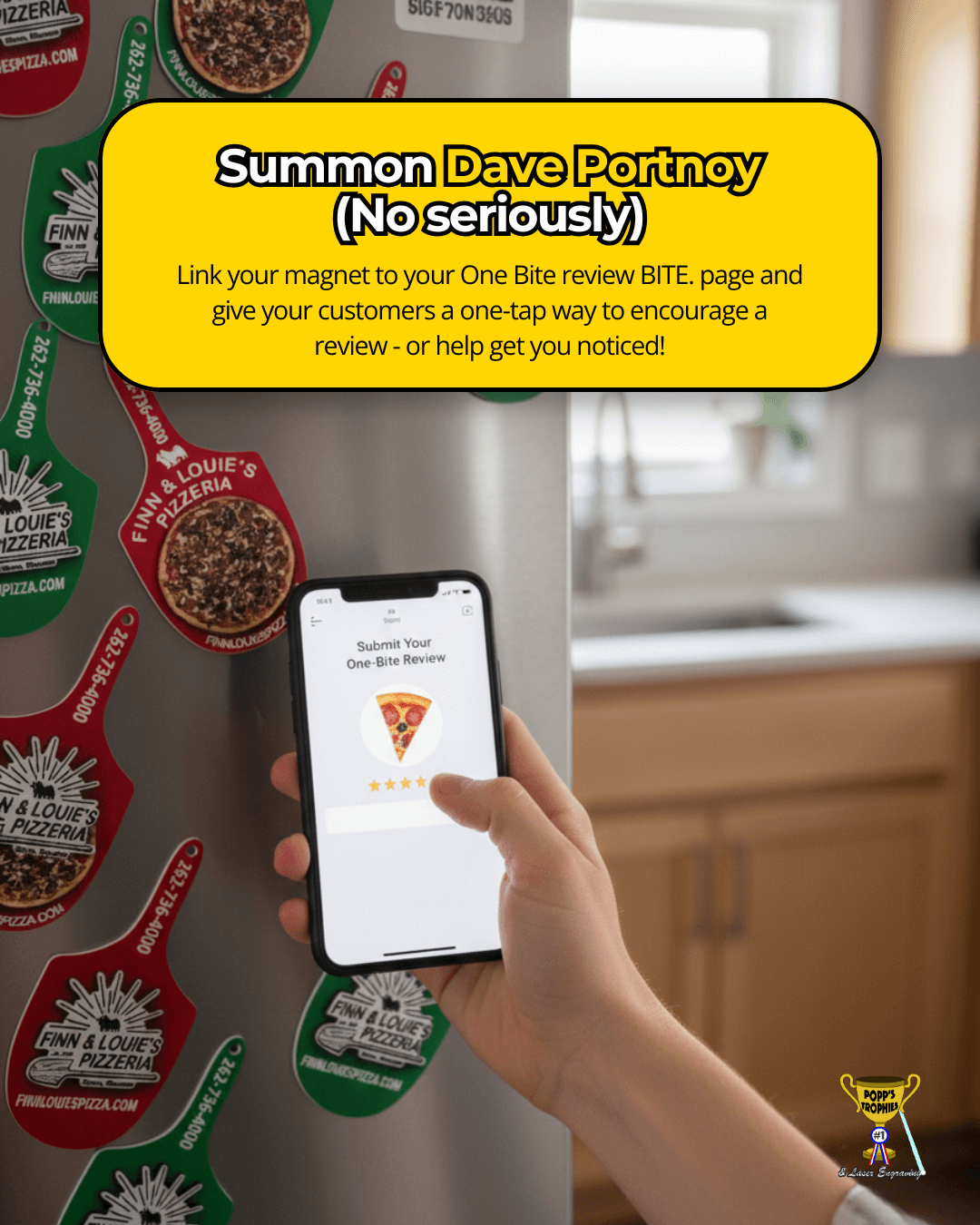 Popp's Pizza Peel™ Smart Magnets (NFC Enabled)