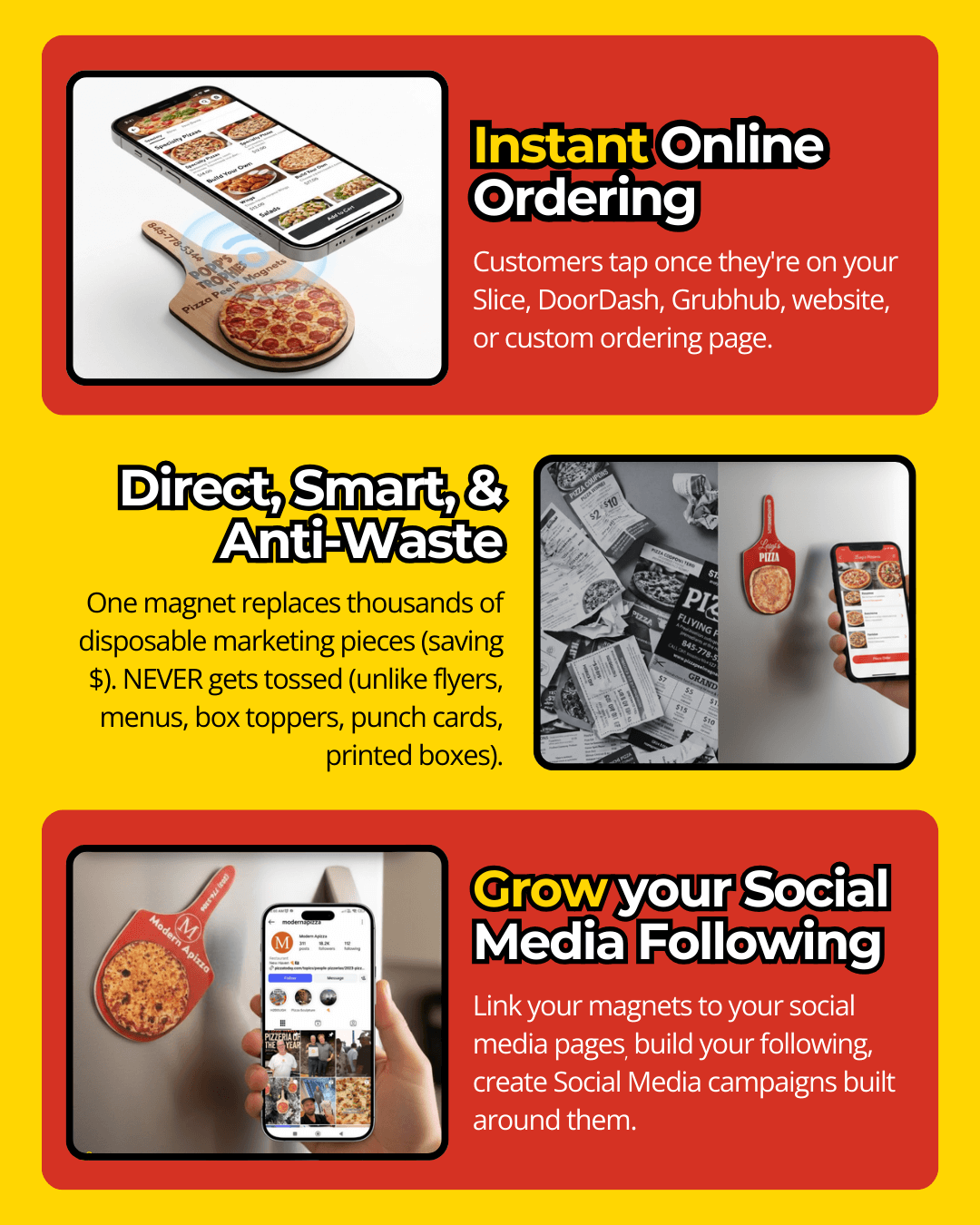 Popp's Pizza Peel™ Smart Magnets (NFC Enabled)