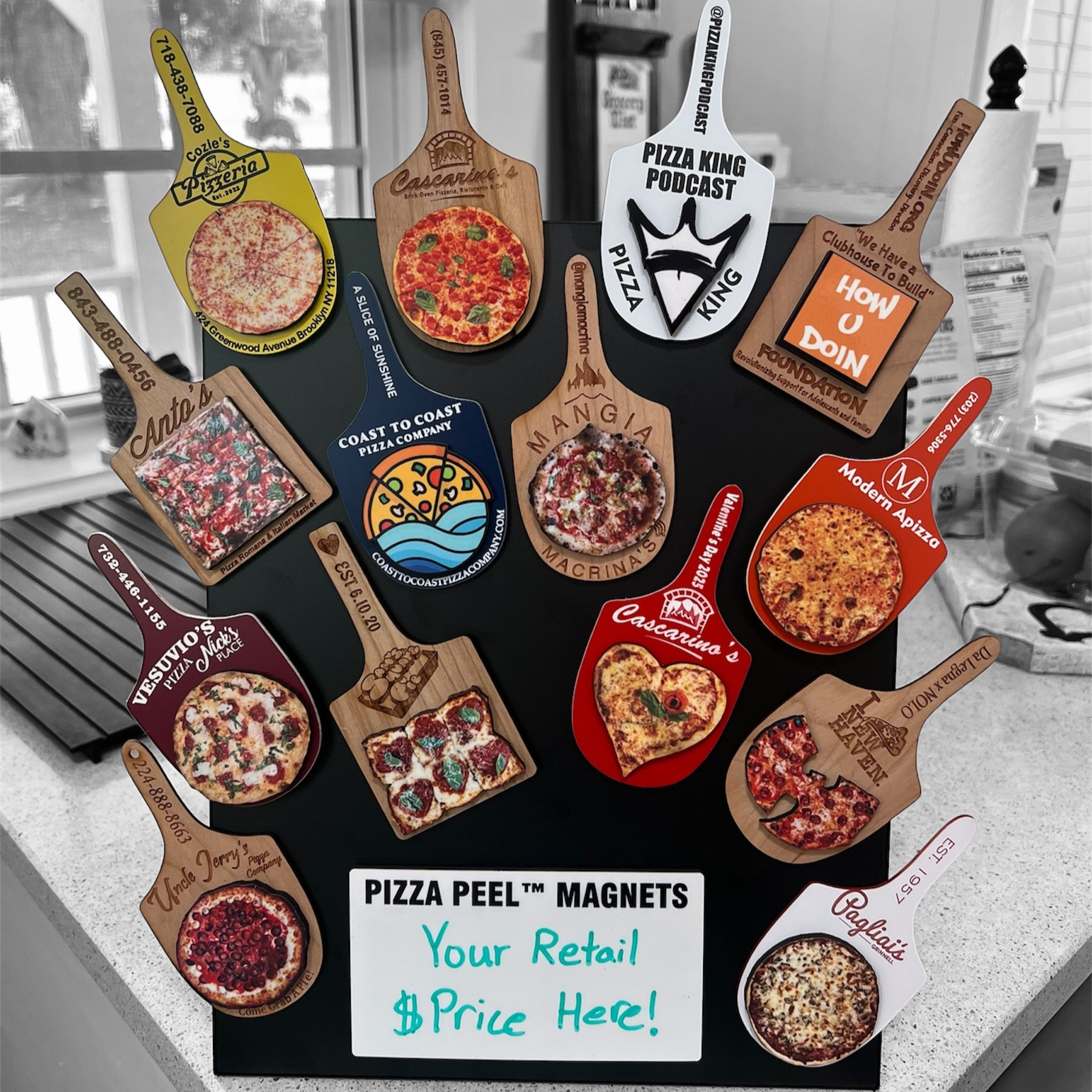 Magnetic Pizza Peel™ Display Board