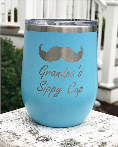 "Grandpa's Sippy Cup" 12oz Wine Tumbler-Popp's Trophies