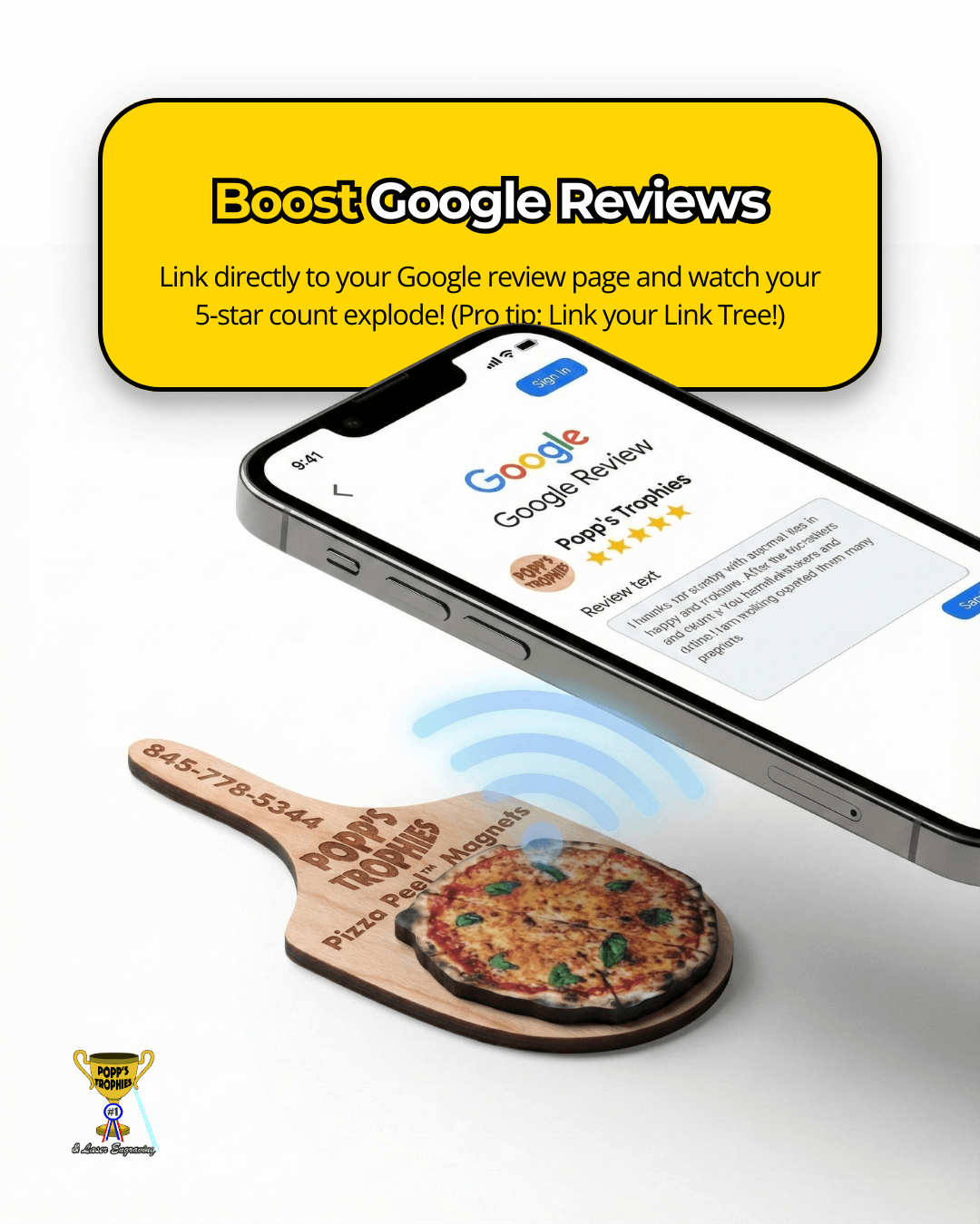Popp's Pizza Peel™ Smart Magnets (NFC Enabled)