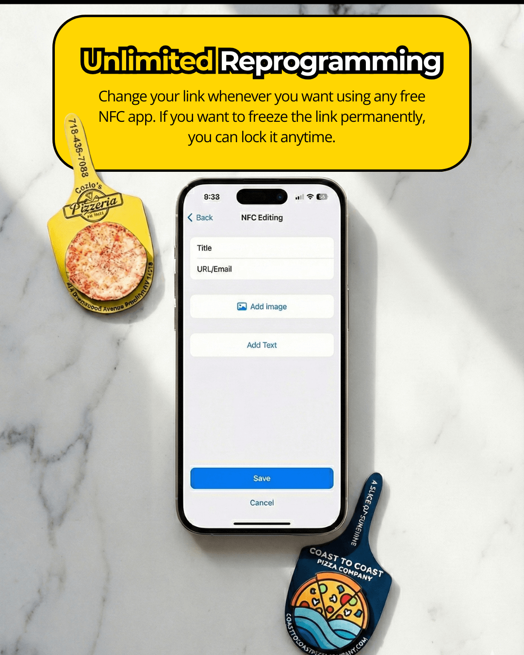 Popp's Pizza Peel™ Smart Magnets (NFC Enabled)