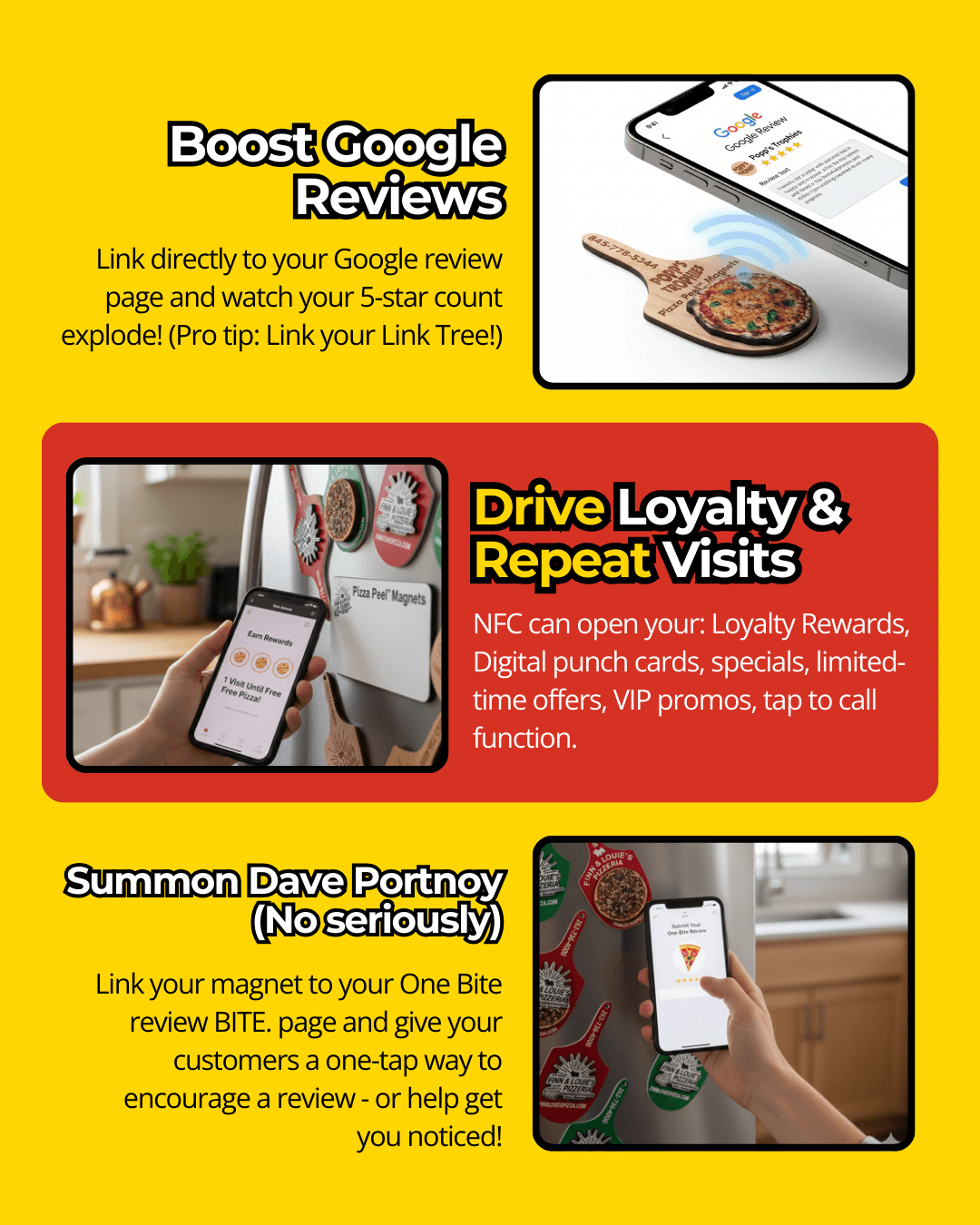 Popp's Pizza Peel™ Smart Magnets (NFC Enabled)
